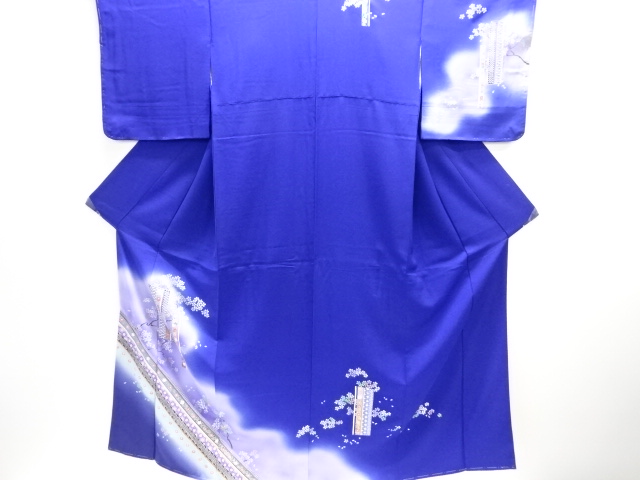 JAPANESE KIMONO / UNUSED HOMONGI / CLASSICAL FLOWER 